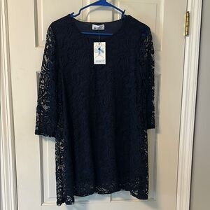Navy Lace tunic